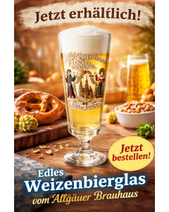 ALT KEMPTENER WEISSE Brauhaus St. Lorenz Hefe Weizenbierglas 